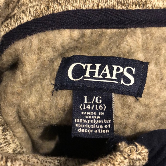 NWT Boy’s Large CHAPS Heather Gray Full Zip Vest - Picture 10 of 11